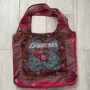 Johnny Was Floral Light Reusable Bag Size OS